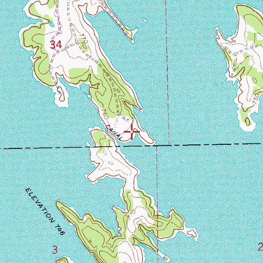 Topographic Map of Lake Murray, OK