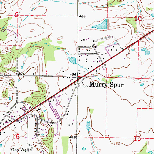Topographic Map of Murry Spur, OK