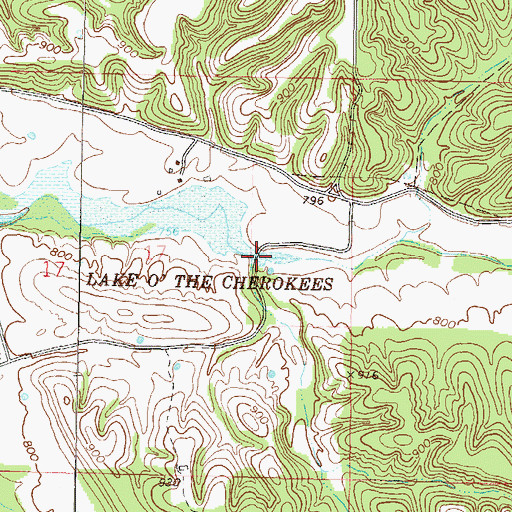 Topographic Map of Muskrat Hollow, OK