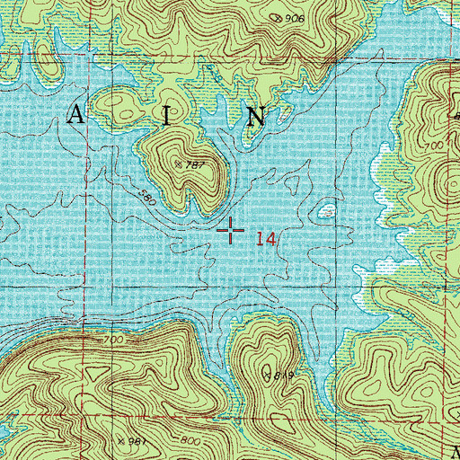 Topographic Map of Nancy Branch, OK