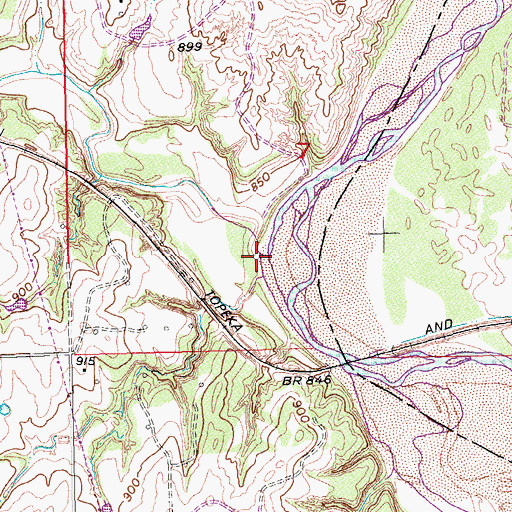Topographic Map of Negro Creek, OK