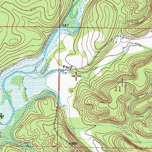 Topographic Map of Negro Jake Hollow, OK