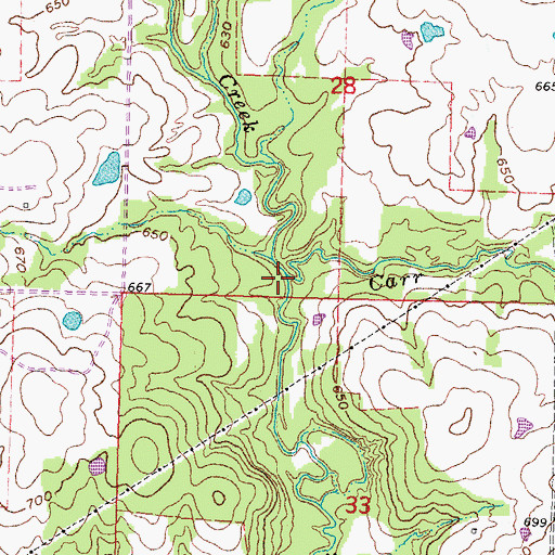 Topographic Map of Nellie Creek, OK