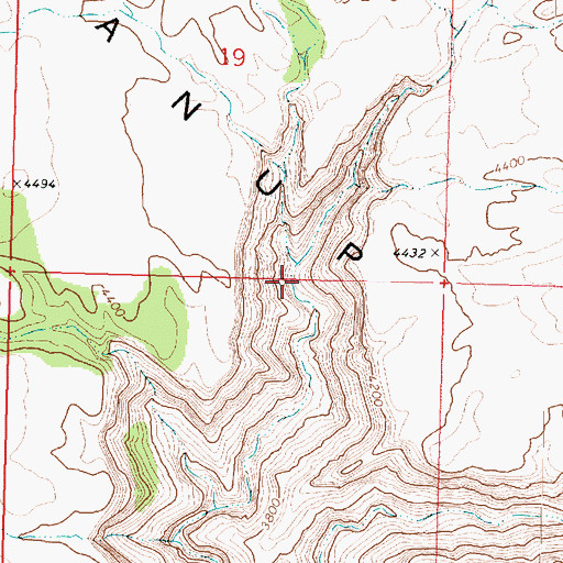 Topographic Map of Sanup Plateau, AZ