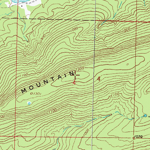 Topographic Map of New State Mountain, OK