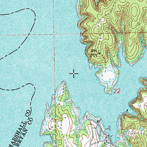Topographic Map of Newberry Creek, OK