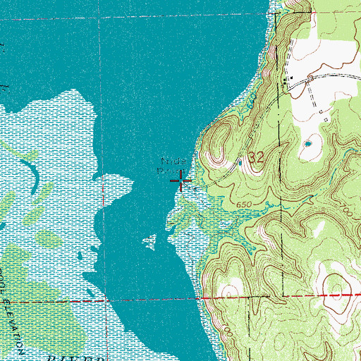 Topographic Map of Nida Point, OK