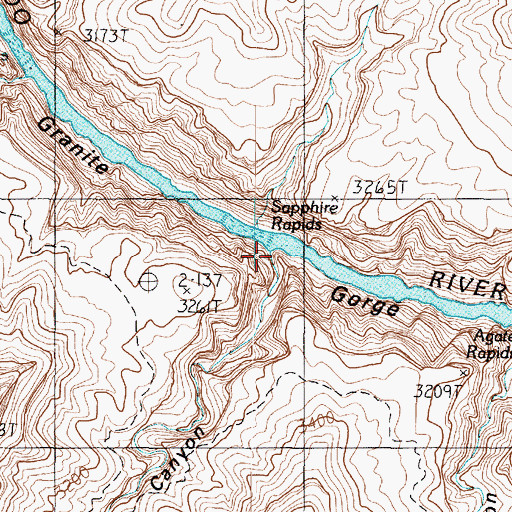 Topographic Map of Sapphire Canyon, AZ