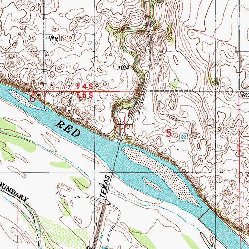 Topographic Map of North Bank Siding, OK