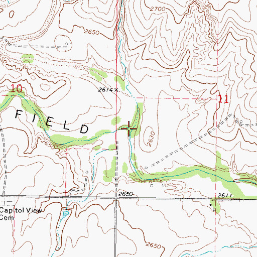 Topographic Map of North Fork Clear Creek, OK