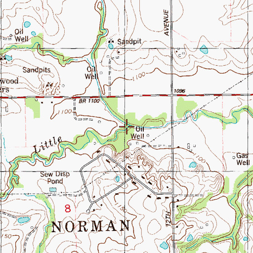 Topographic Map of North Fork Little River, OK