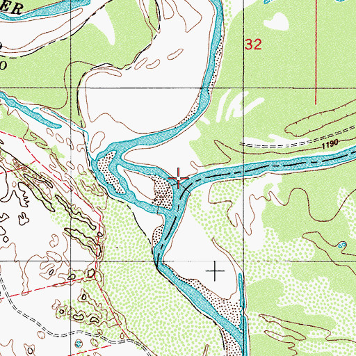 Topographic Map of North Fork Red River, OK
