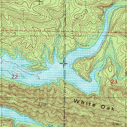 Topographic Map of North Linson Creek, OK