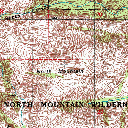 Topographic Map of North Mountain, OK