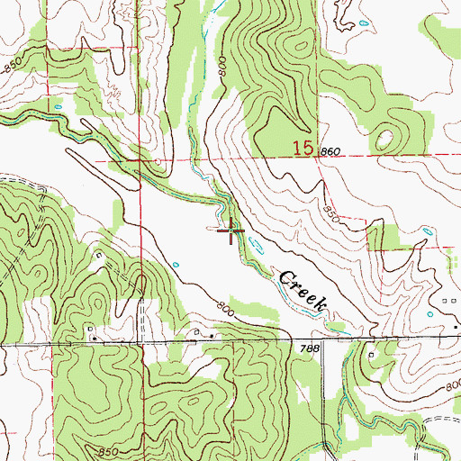Topographic Map of North Simon Creek, OK