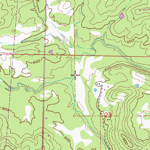 Topographic Map of North Turkey Creek, OK