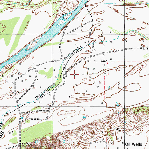 Topographic Map of Northwest Oil Field, OK