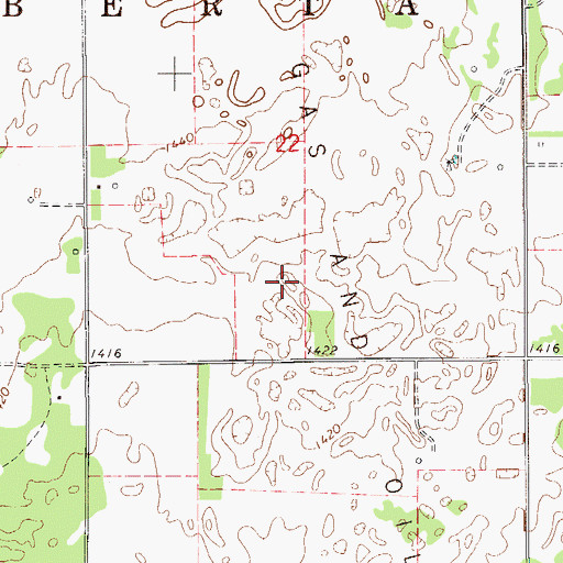 Topographic Map of Oakdale Gas and Oil Field, OK
