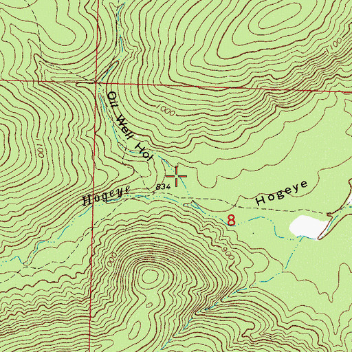 Topographic Map of Oil Well Hollow, OK