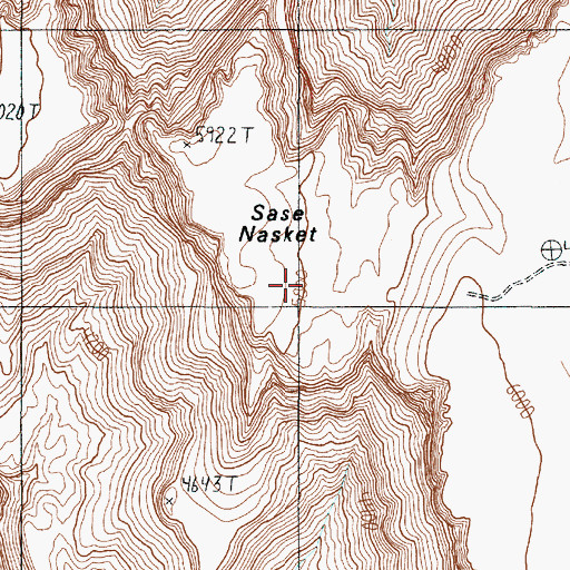 Topographic Map of Sase Nasket, AZ