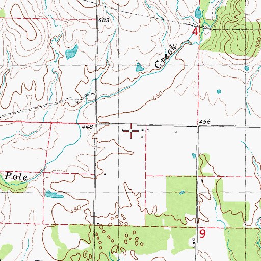 Topographic Map of Oklahoma School, OK