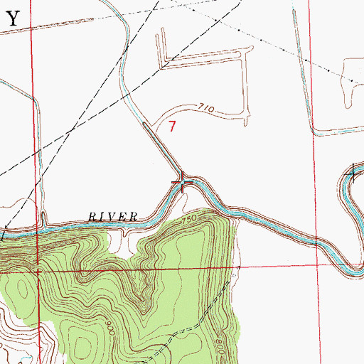 Topographic Map of Opossum Creek, OK