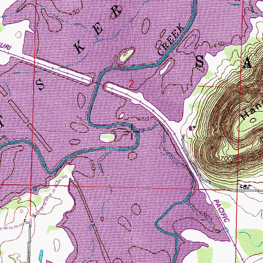 Topographic Map of Otter Creek, OK