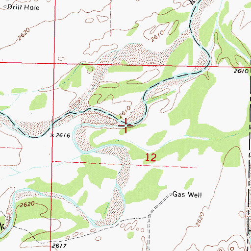 Topographic Map of Palo Duro Creek, OK