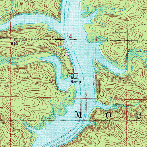 Topographic Map of Panther Branch, OK