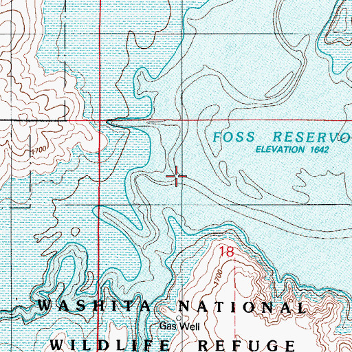 Topographic Map of Panther Creek, OK
