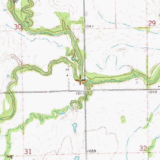 Topographic Map of Panther Creek, OK