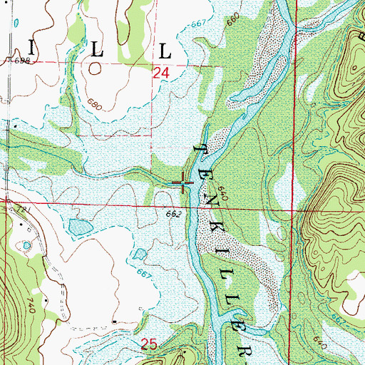 Topographic Map of Park Hill Branch, OK