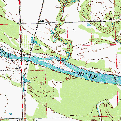 Topographic Map of Parsley Creek, OK