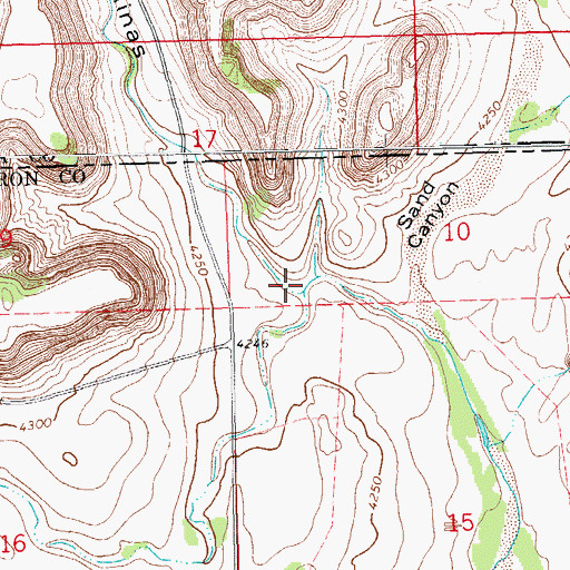 Topographic Map of Pat Canyon, OK