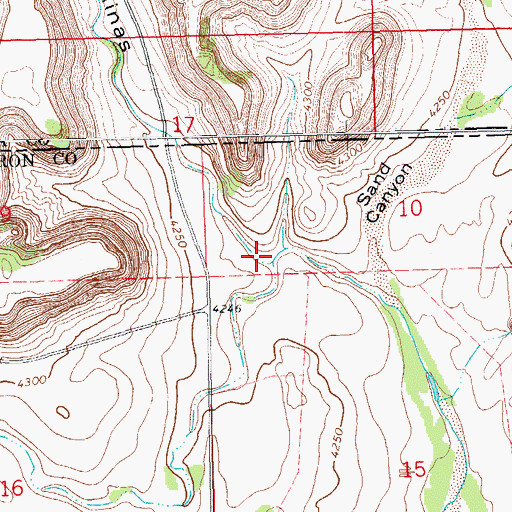 Topographic Map of Pat Canyon, OK