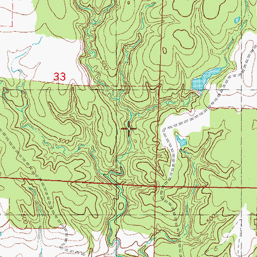 Topographic Map of Patsy Spring, OK