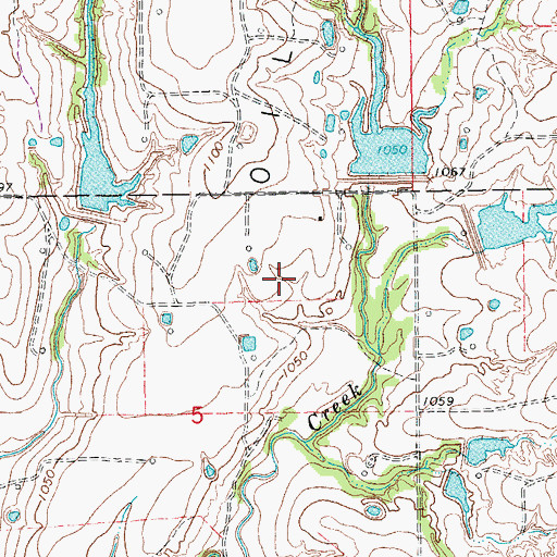 Topographic Map of Payne Oil Field, OK