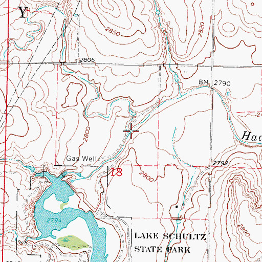 Topographic Map of Peacher Creek, OK