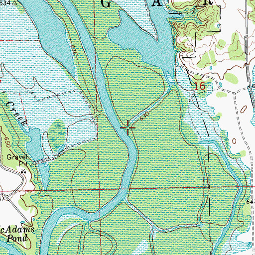Topographic Map of Pennington Creek, OK