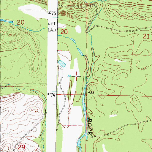 Topographic Map of Pero Creek, OK