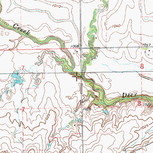 Topographic Map of Peters Creek, OK