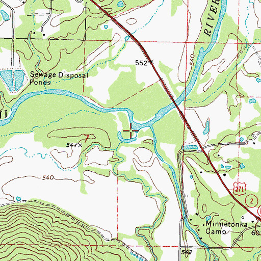Topographic Map of Peterson Creek, OK