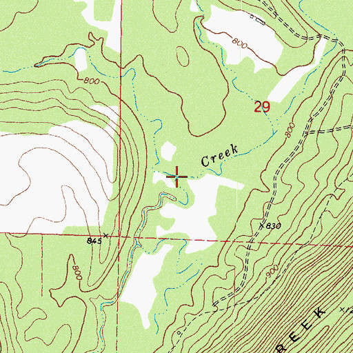 Topographic Map of Peveyhouse Creek, OK
