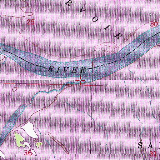 Topographic Map of Pheasant Creek, OK