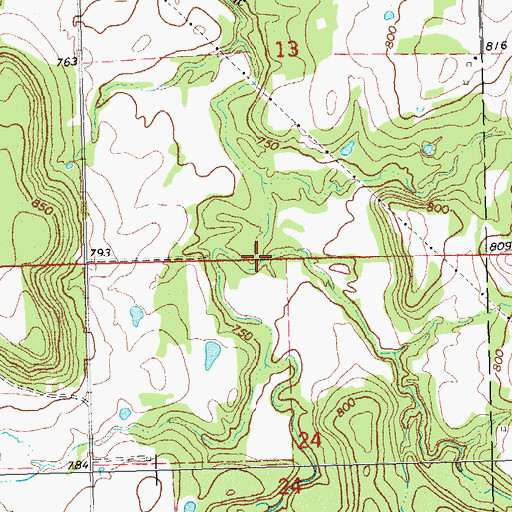 Topographic Map of Philadelphia Creek, OK