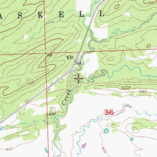 Topographic Map of Phillips Hollow, OK