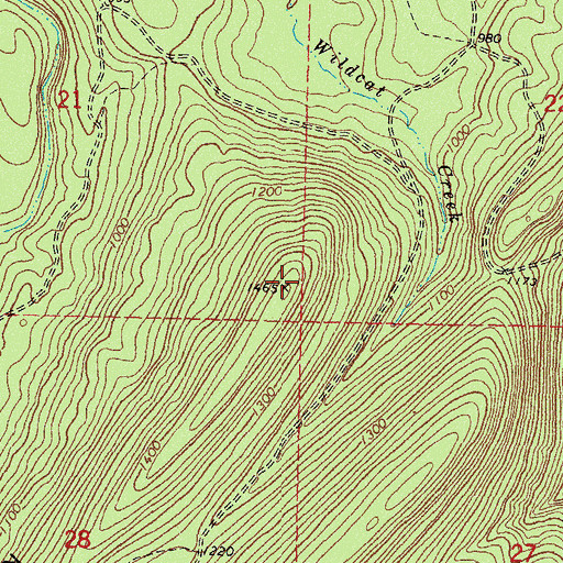 Topographic Map of Pine Creek Mountain, OK