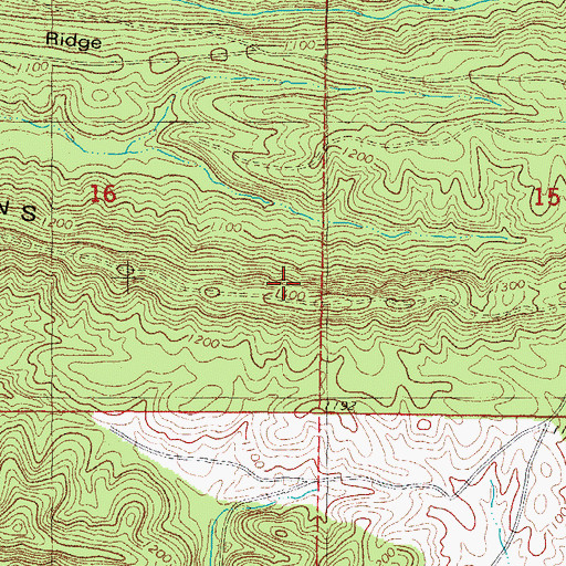 Topographic Map of Pine Mountains, OK