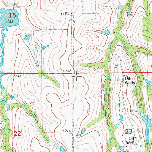 Topographic Map of Pleasant View School, OK