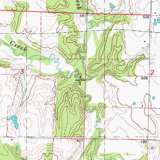 Topographic Map of Pointer Creek, OK